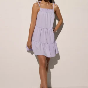 ABITO CORTO VOLANT LILLA