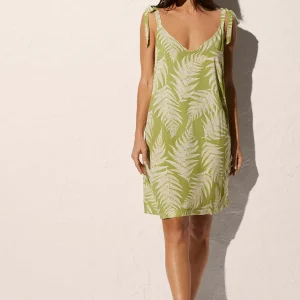 ABITO CORTO DA SPIAGGIA TROPICALE E SPALLINE ANNODATE